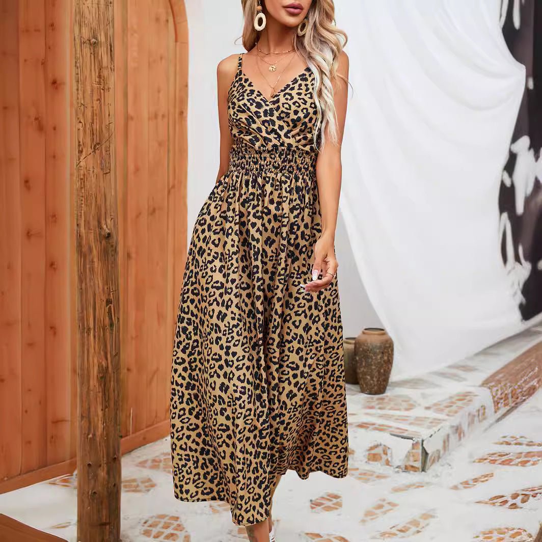 Havana Leopard Print Strappy Dress Pinkpie