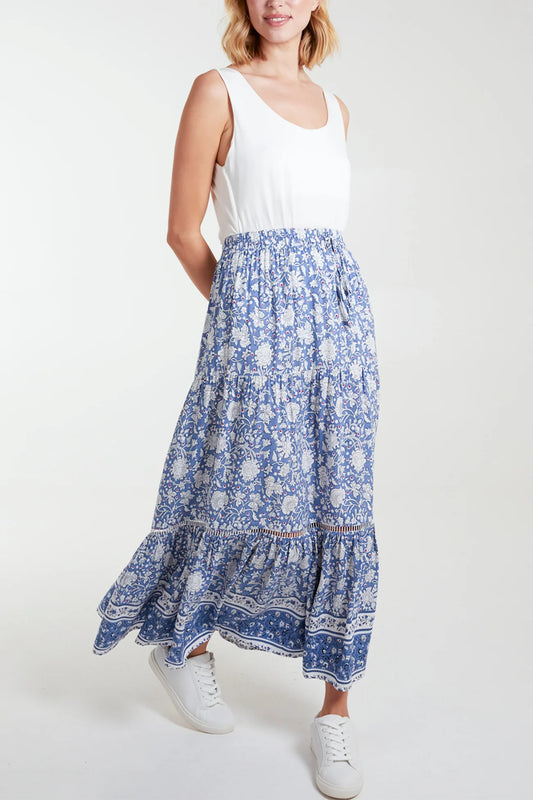 Naomi Floral Print Maxi Skirt