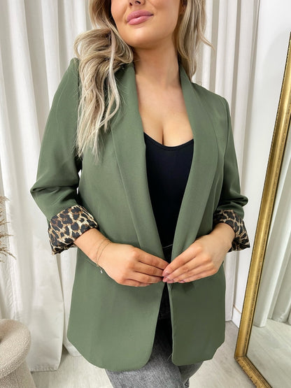 Mira Leopard Print Blazer Jacket