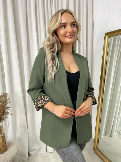 Mira Leopard Print Blazer Jacket