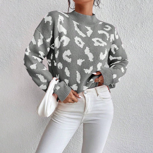 Lana Leopard Print Jacquard Jumper - Pinkpie