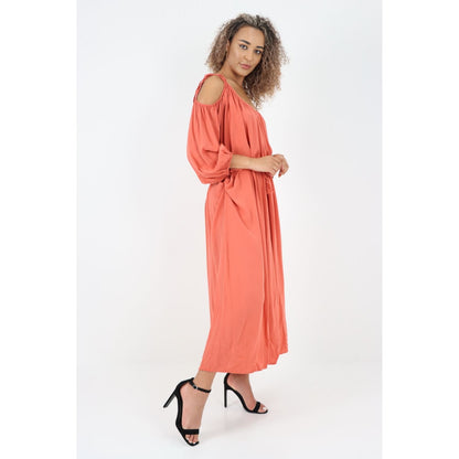 Luna Belted Maxi Cotton Dress - Pinkpie