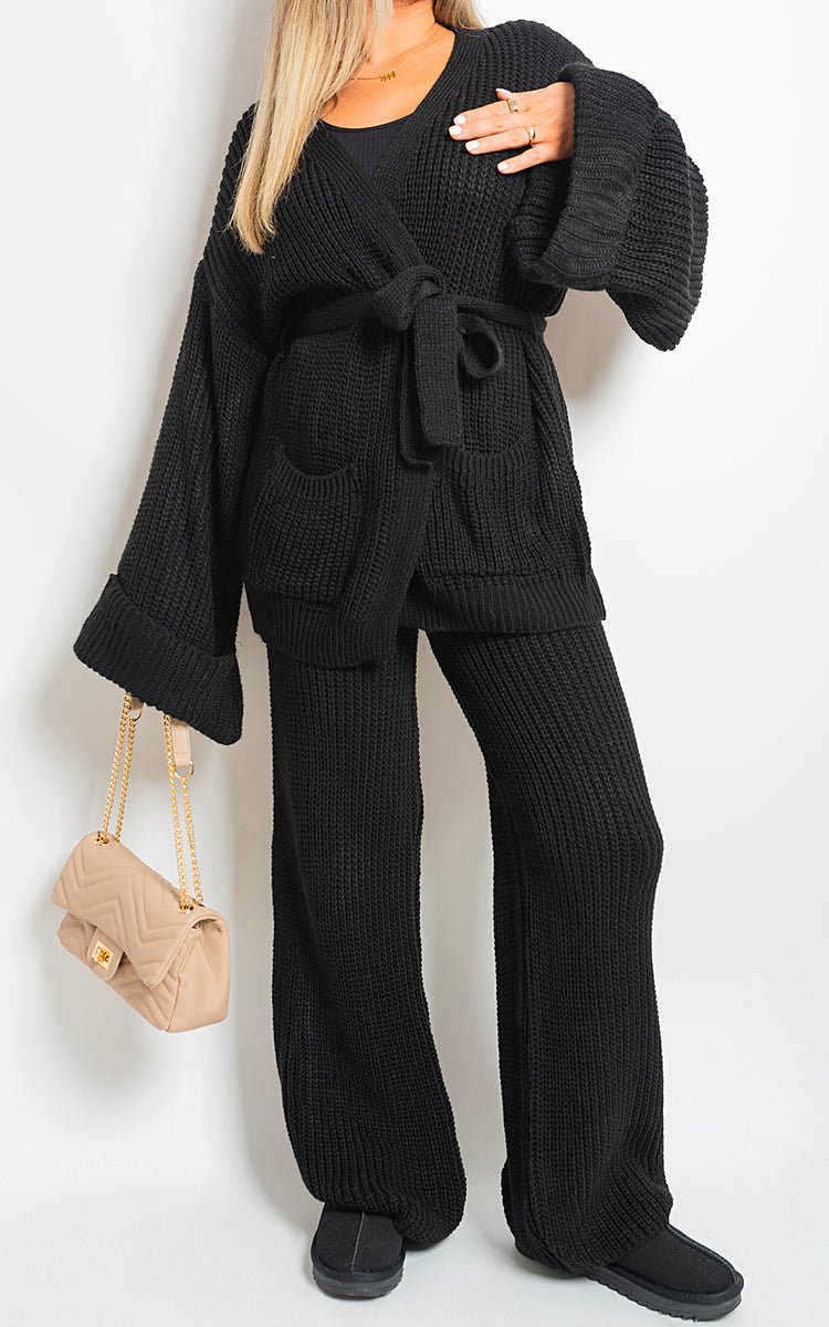 Thea Belted Pocket Knit Co - ord Set - Pinkpie