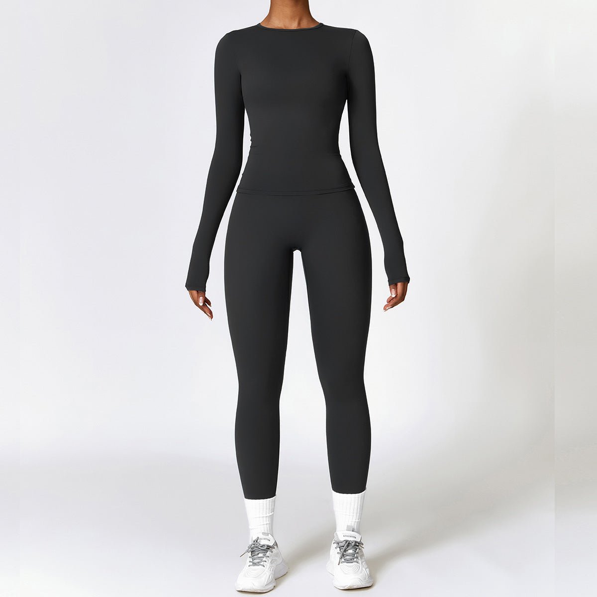 Trinny Long Sleeve Gym Top & High Waist Leggings - Pinkpie