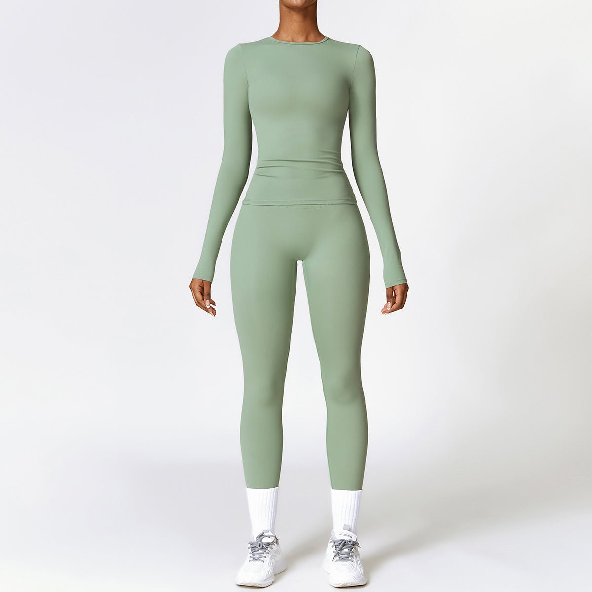 Trinny Long Sleeve Gym Top & High Waist Leggings - Pinkpie